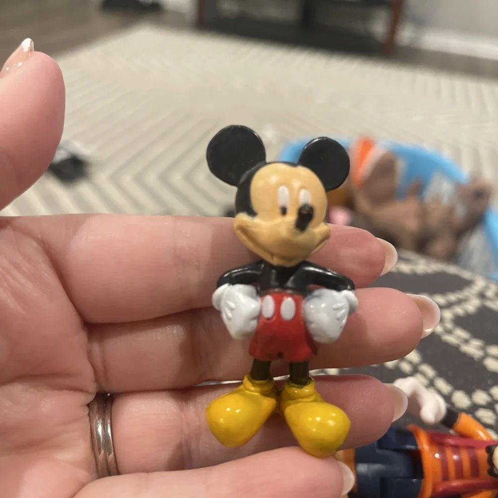 Vtg Disney Mickey Mouse Cake Topper PVC Figure Hands on Hips